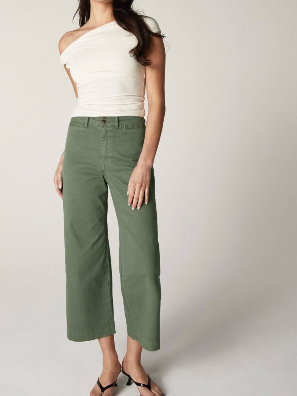 UNPUBLISHED Gemma High-Rise Mod Sailor Wide Leg Mulholland Green Pants size 30